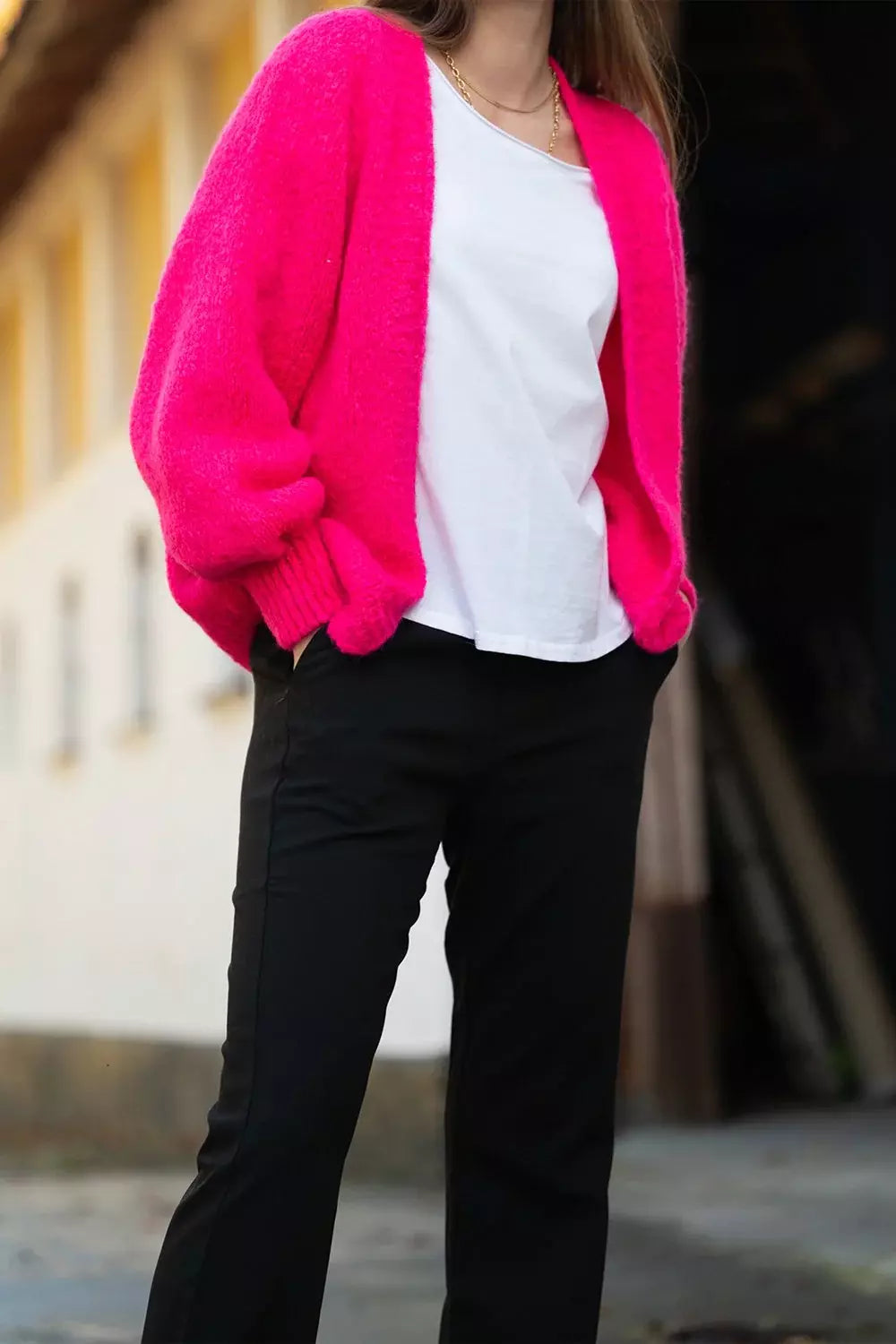 Fora Knit Cardigan - Roze