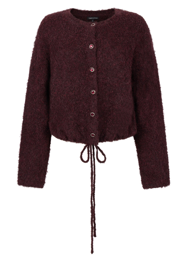 Puff-Sleeve Cardigan
