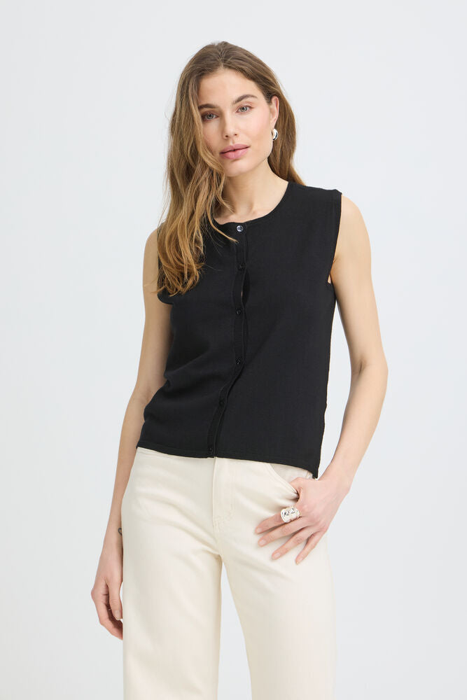 PZSARA  Knit Top - Zwart