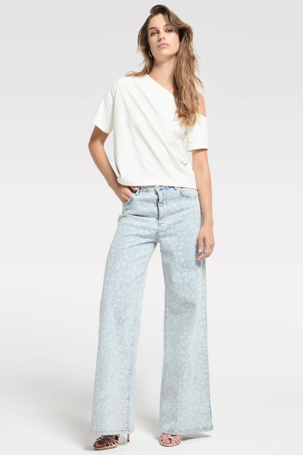 Rosie - Extra Wide Leg Jeans - Blauw