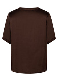 Satin Short-Sleeve Top