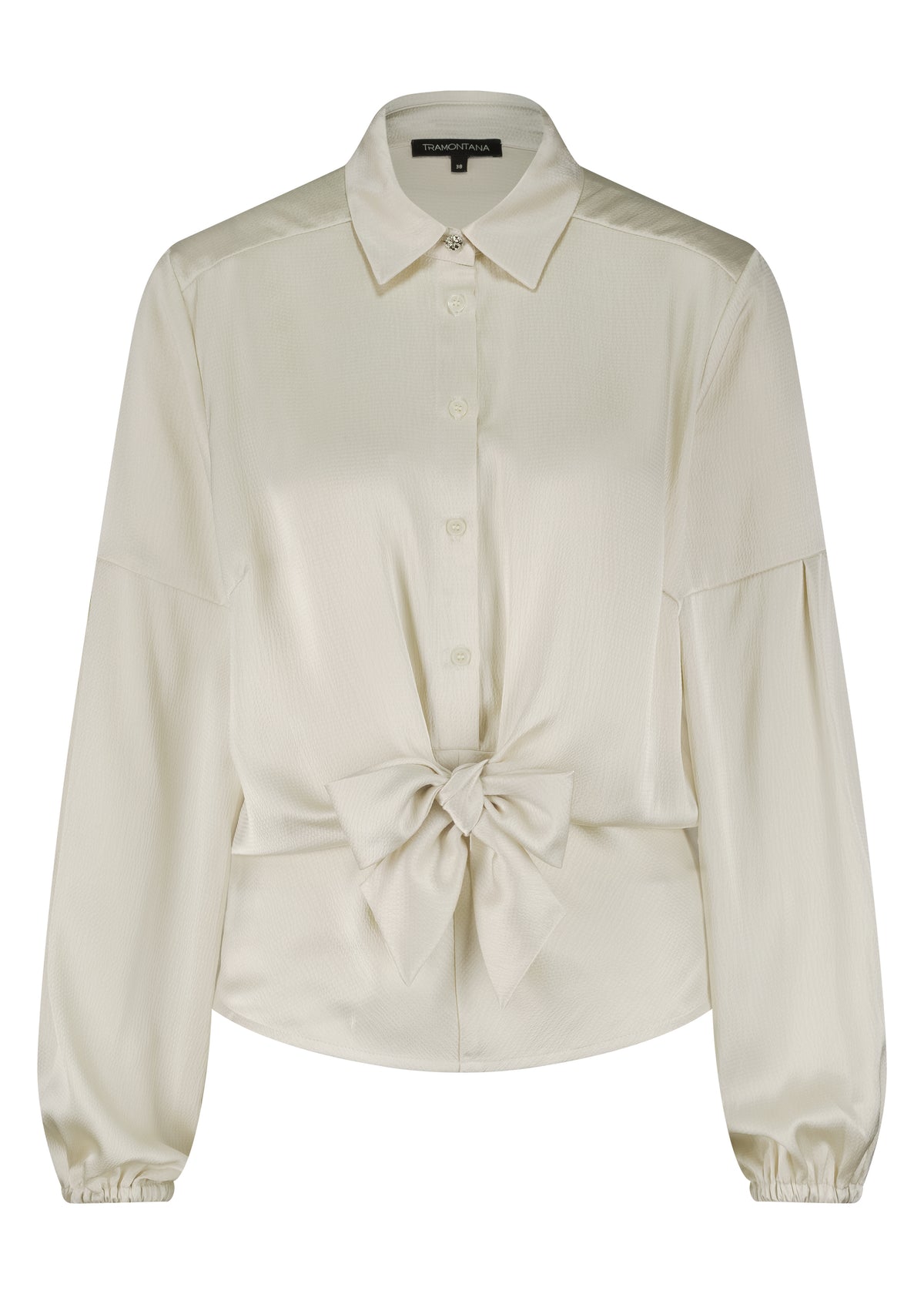 Satin-Look Blouse Twisted Detail - Multi