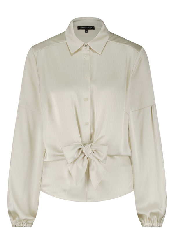 Satin-Look Blouse Twisted Detail - Multi