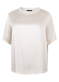 Satin Short-Sleeve Top