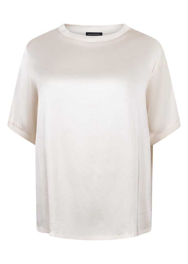 Satin Short-Sleeve Top