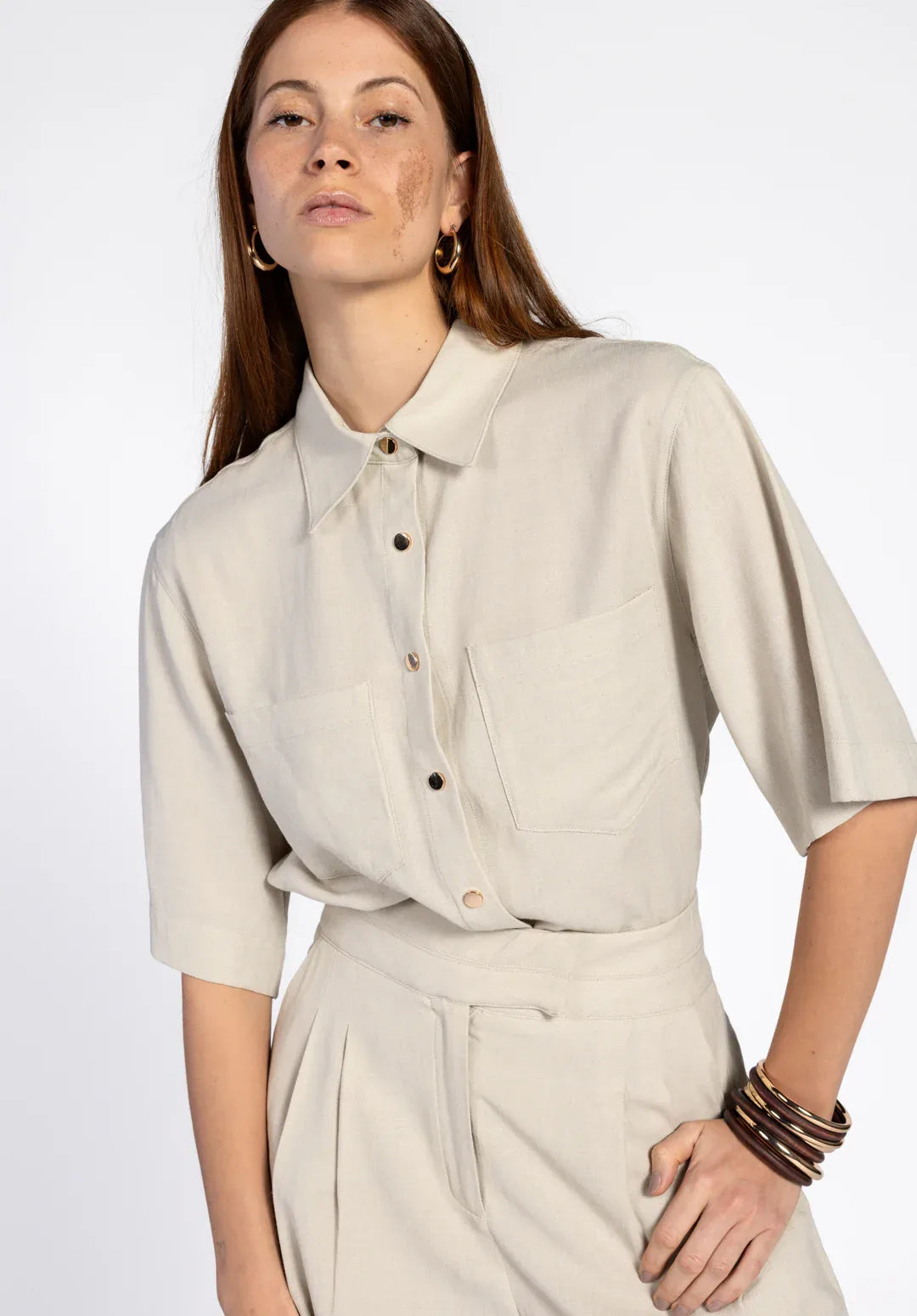 BLOUSE - Zand