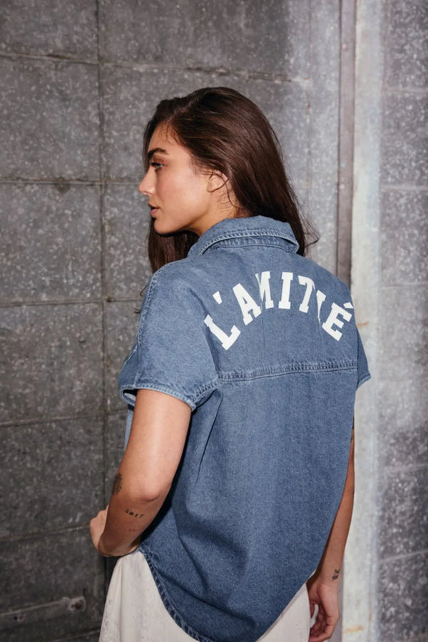 Denim NS Logo Shirt - Blauw