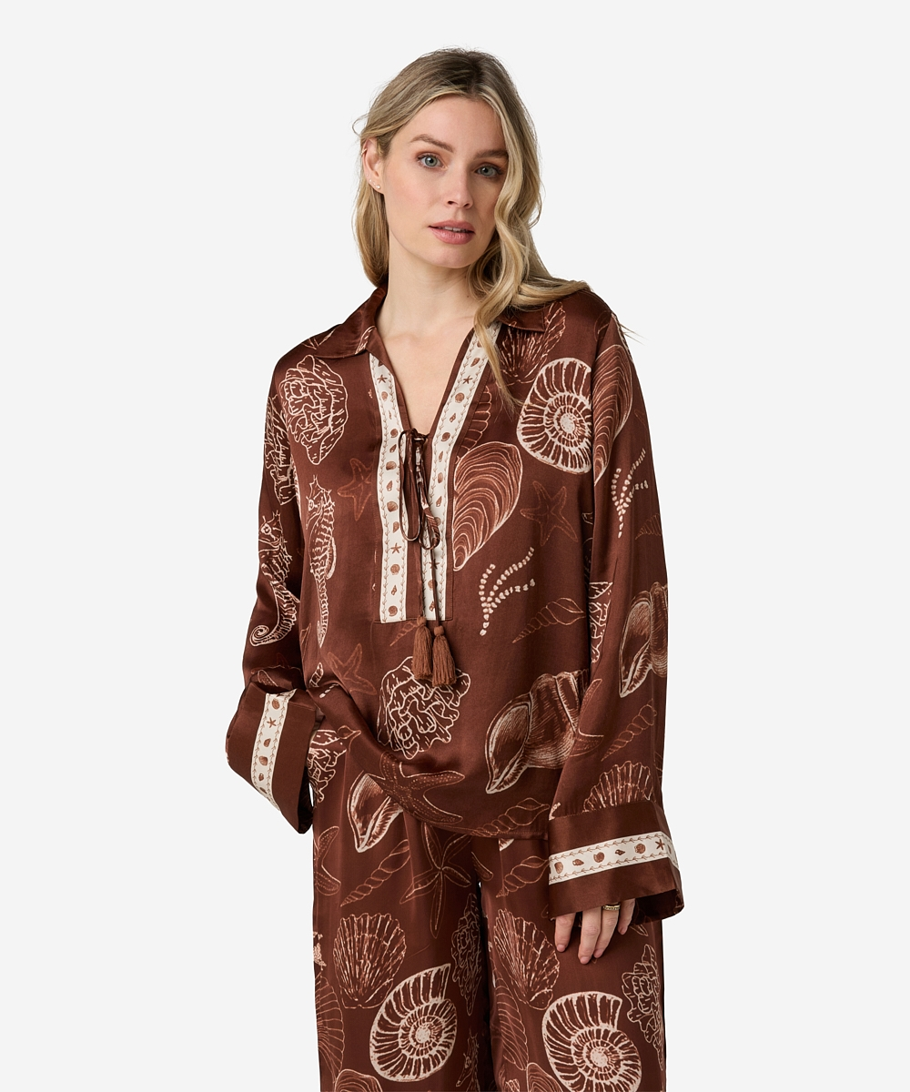 Tarya Shell Blouse - Bruin