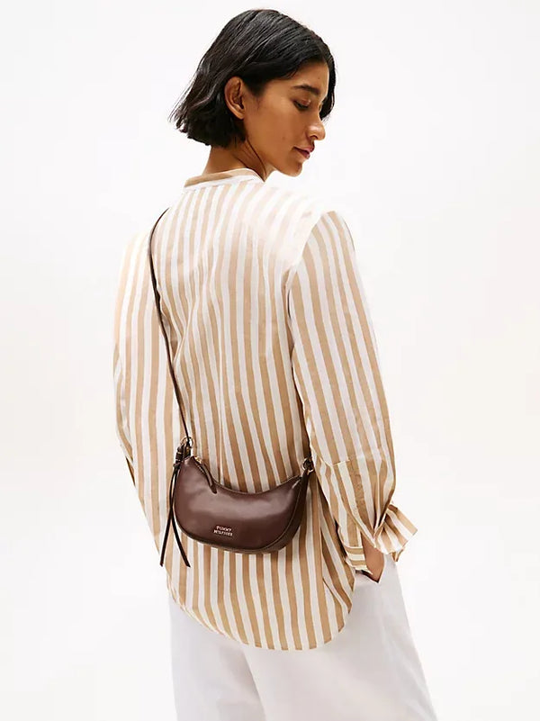 Moon leather mini cross bag - Bruin