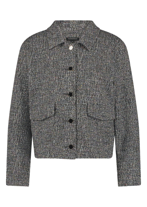 Jacket Stretch Tweed - Zwart
