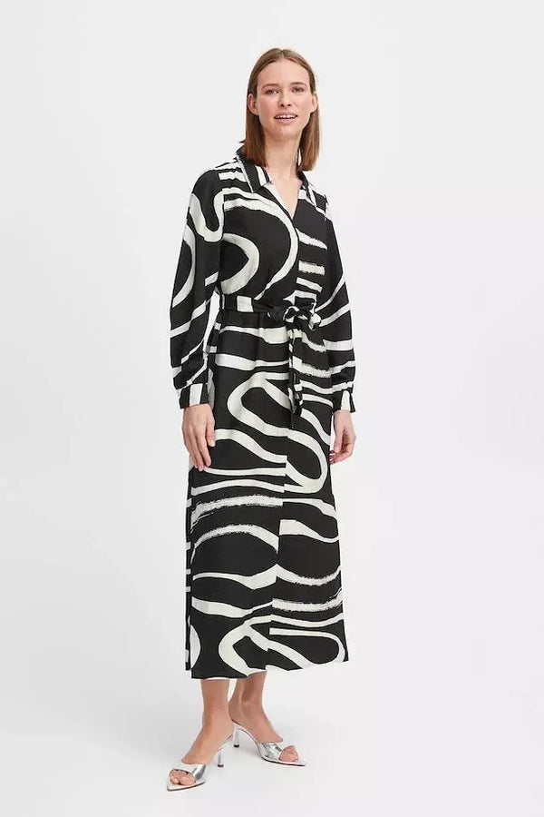 BYIBINE Aop dress - Zwart