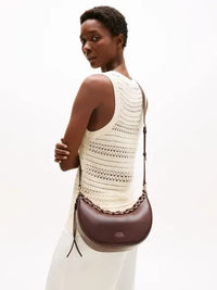 Moon leather crossover bag - Bruin